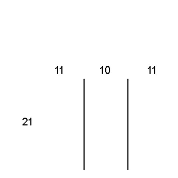 Partitions & Dividers Proposal, 3 Comp. (36"W x 24"D x 5"H)