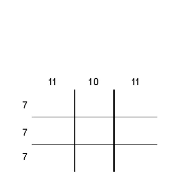 Partitions & Dividers Proposal, 9 Comp. (36"W x 24"D x 3"H)