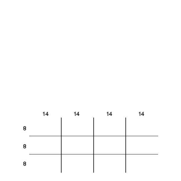 Partitions & Dividers Proposal, 12 Comp. (60"W x 27"D x 14"H)