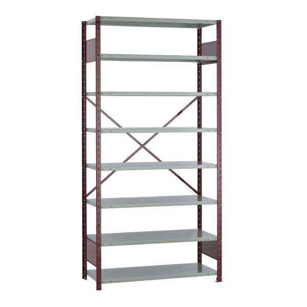 Open Industrial Shelving, 42W x 18D x 87H, Starter, 8-Shelf Unit