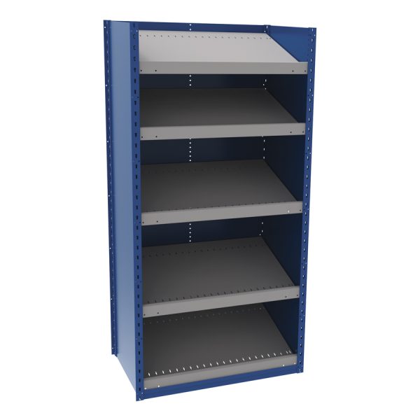 Closed Sloped Pick Shelving, 36W x 24D x 75H Standalone Starter, 5-Shelf Unit