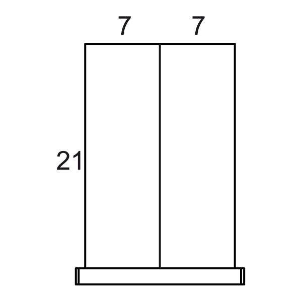 Partitions & Dividers Proposal, 2 Comp. (18"W x 24"D x 3"H)