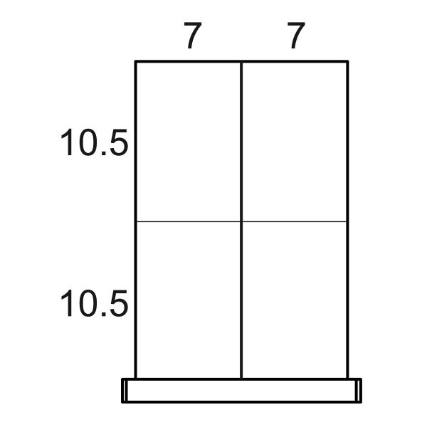 Partitions & Dividers Proposal, 4 Comp. (18"W x 24"D x 4"H)