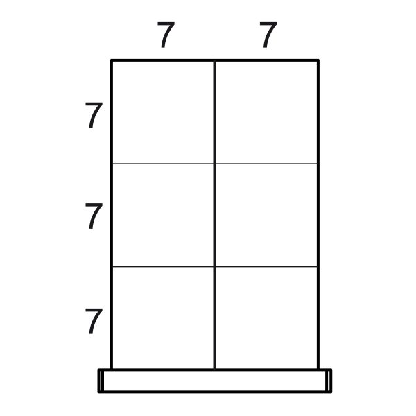 Partitions & Dividers Proposal, 6 Comp. (18"W x 24"D x 6"H)