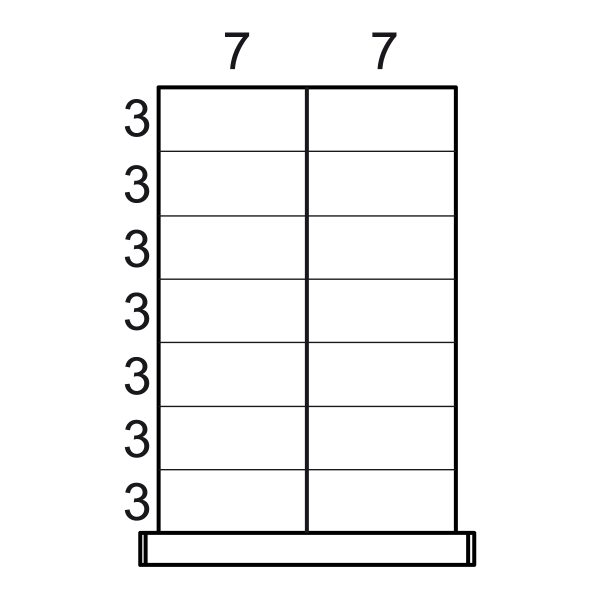 Partitions & Dividers Proposal, 14 Comp. (18"W x 24"D x 6"H)