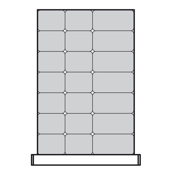 Plastic Bins Proposal, 21 bins (18"W x 24"D x 3"H)