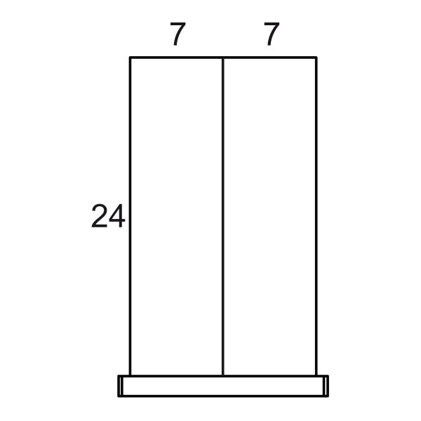 Partitions & Dividers Proposal, 2 Comp. (18"W x 27"D x 7"H)