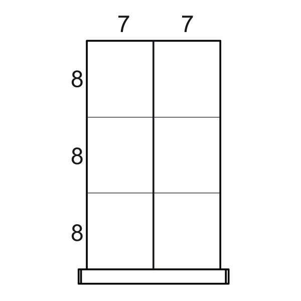 Partitions & Dividers Proposal, 6 Comp. (18"W x 27"D x 9"H)