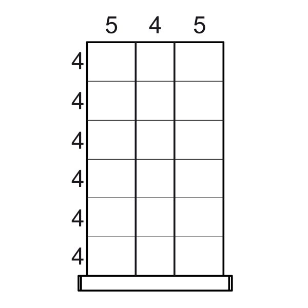 Partitions & Dividers Proposal, 18 Comp. (18"W x 27"D x 9"H)