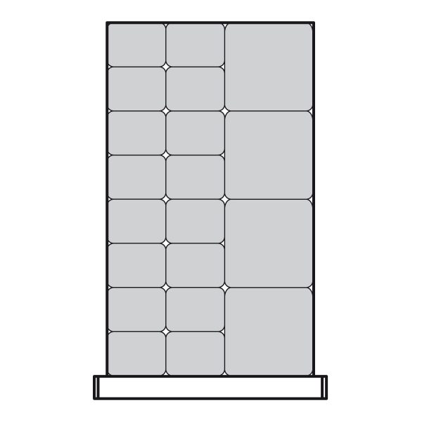 Plastic Bins Proposal, 20 bins (18"W x 27"D x 4"H)