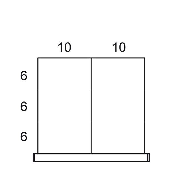 Partitions & Dividers Proposal, 6 Comp. (24"W x 21"D x 14"H)