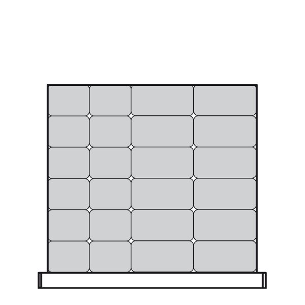 Plastic Bins Proposal, 24 bins (24"W x 21"D x 4"H)