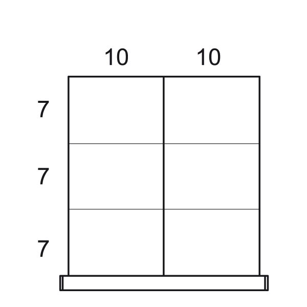 Partitions & Dividers Proposal, 6 Comp. (24"W x 24"D x 7"H)