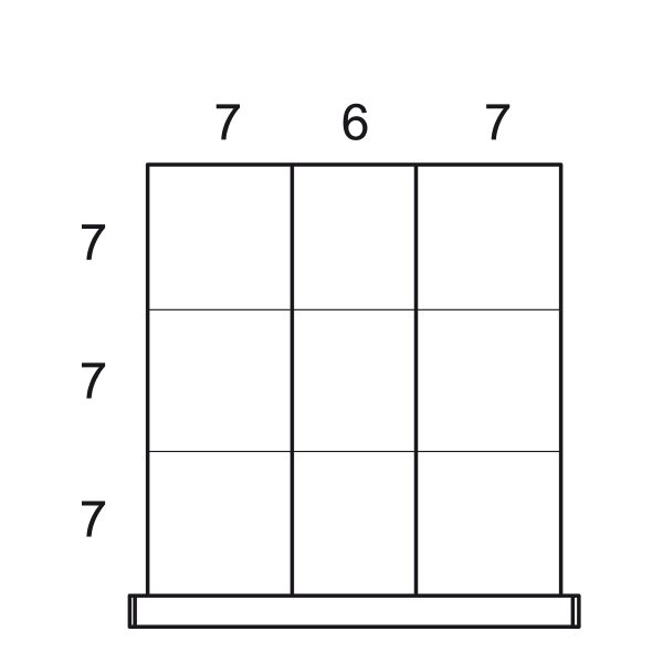 Partitions & Dividers Proposal, 9 Comp. (24"W x 24"D x 5"H)