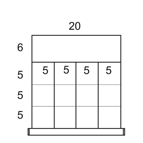 Partitions & Dividers Proposal, 12 Comp. (24"W x 24"D x 12"H)