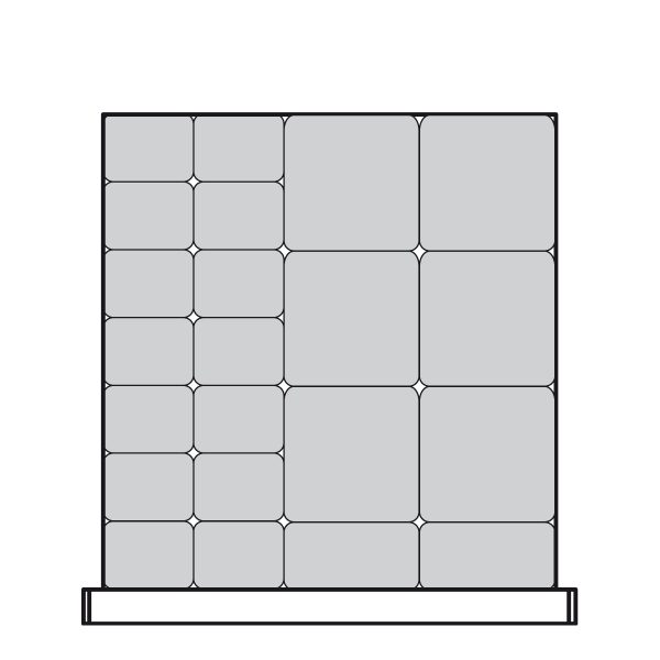 Plastic Bins Proposal, 22 bins (24"W x 24"D x 3"H)