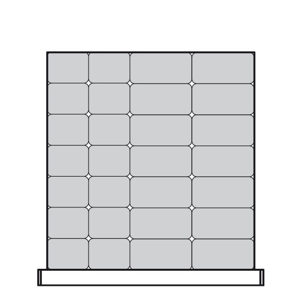 Plastic Bins Proposal, 28 bins (24"W x 24"D x 3"H)