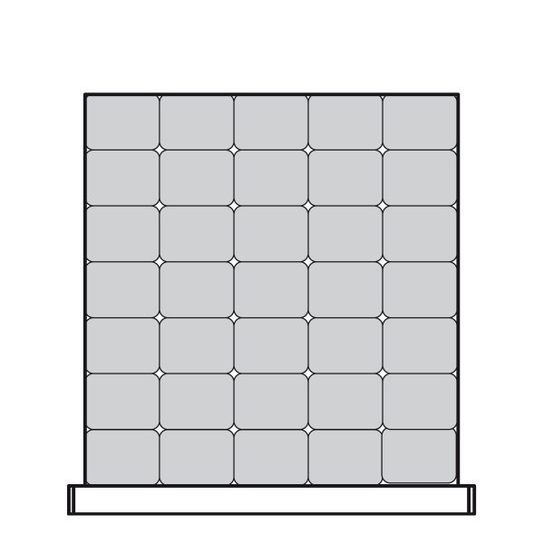 Plastic Bins Proposal, 35 bins (24"W x 24"D x 4"H)