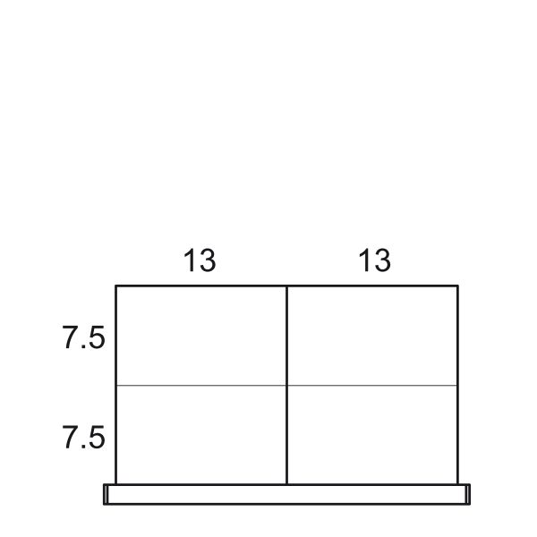 Partitions & Dividers Proposal, 4 Comp. (30"W x 18"D x 13"H)