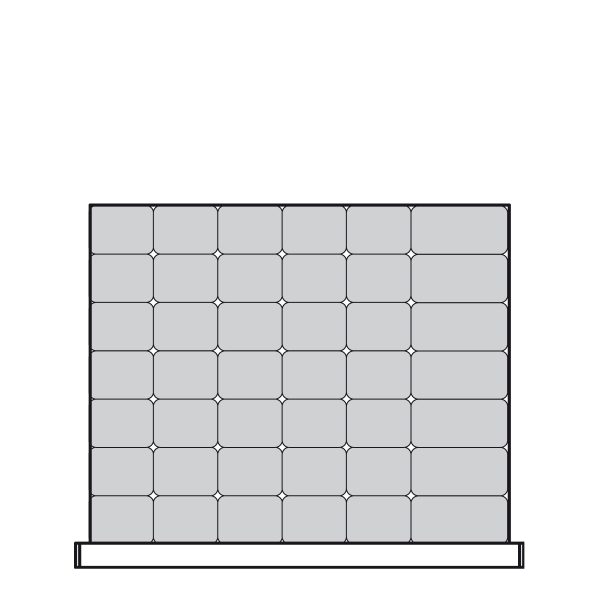 Plastic Bins Proposal, 42 bins (30"W x 24"D x 4"H)