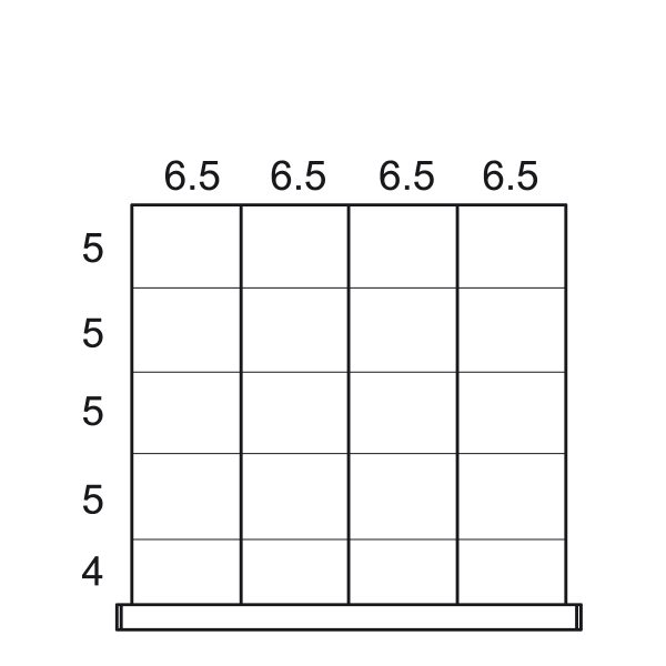 Partitions & Dividers Proposal, 20 Comp. (30"W x 27"D x 3"H)