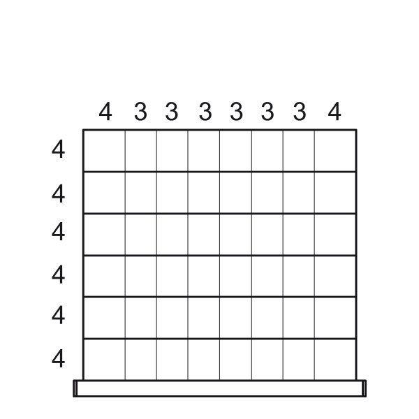 Partitions & Dividers Proposal, 48 Comp. (30"W x 27"D x 6"H)