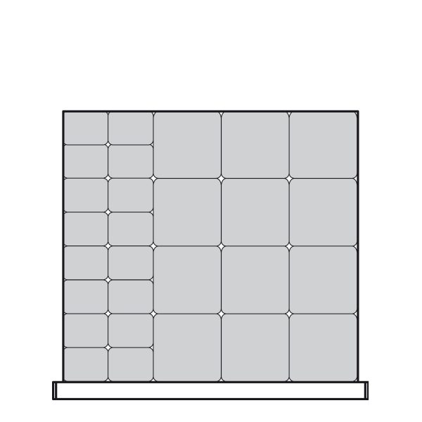 Plastic Bins Proposal, 28 bins (30"W x 27"D x 4"H)