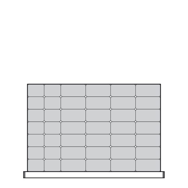 Plastic Bins Proposal, 42 bins (36"W x 24"D x 3"H)