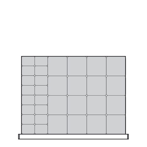 Plastic Bins Proposal, 32 bins (36"W x 27"D x 3"H)