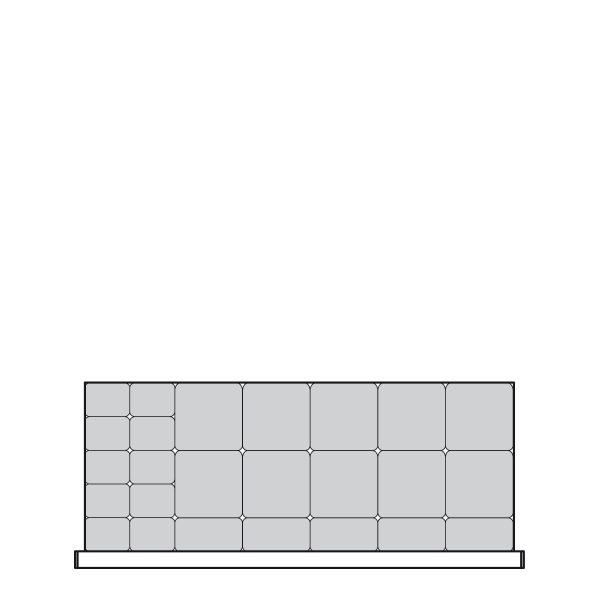 Plastic Bins Proposal, 25 bins (42"W x 18"D x 4"H)