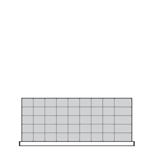 Plastic Bins Proposal, 45 bins (42"W x 18"D x 3"H)