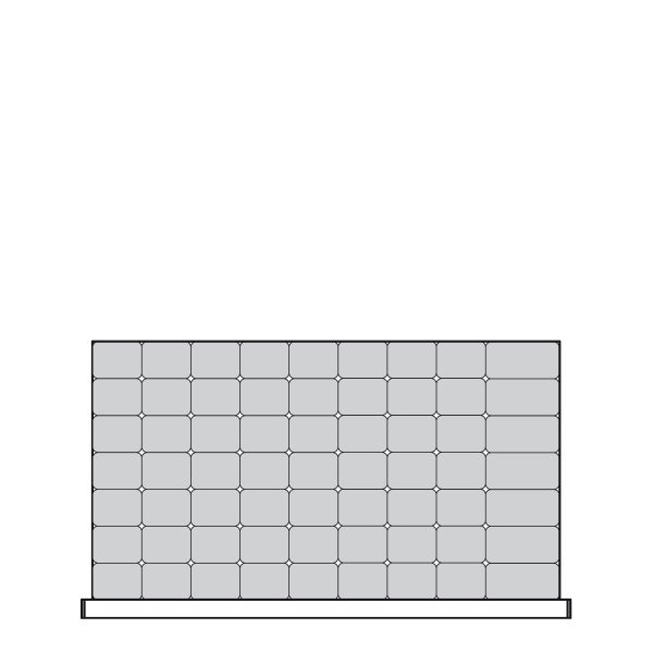 Plastic Bins Proposal, 63 bins (42"W x 24"D x 3"H)