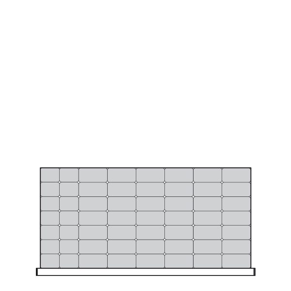 Plastic Bins Proposal, 56 bins (48"W x 24"D x 4"H)