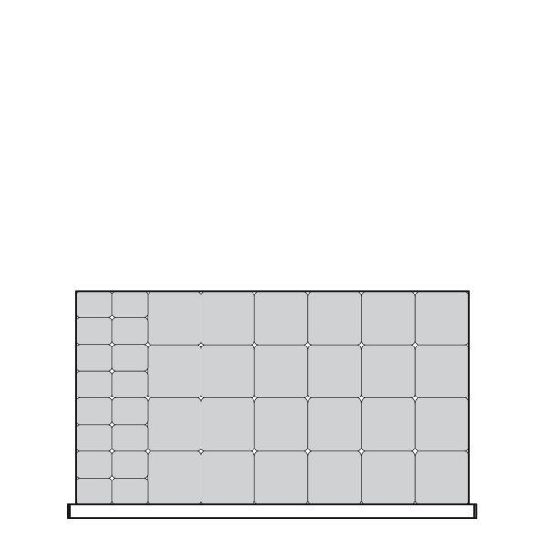 Plastic Bins Proposal, 40 bins (48"W x 27"D x 3"H)