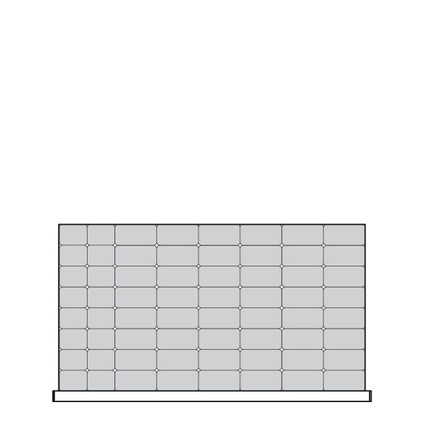 Plastic Bins Proposal, 64 bins (48"W x 27"D x 4"H)