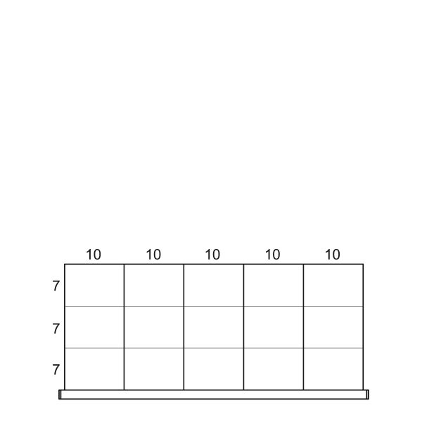 Partitions & Dividers Proposal, 15 Comp. (54"W x 24"D x 10"H)