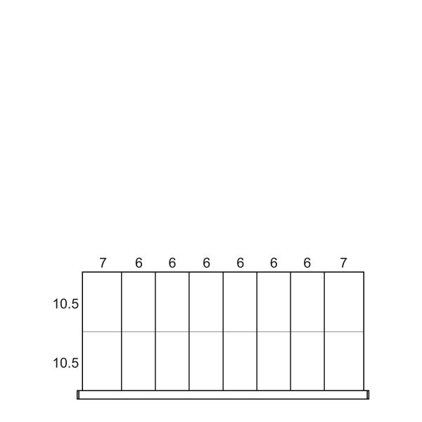 Partitions & Dividers Proposal, 16 Comp. (54"W x 24"D x 3"H)