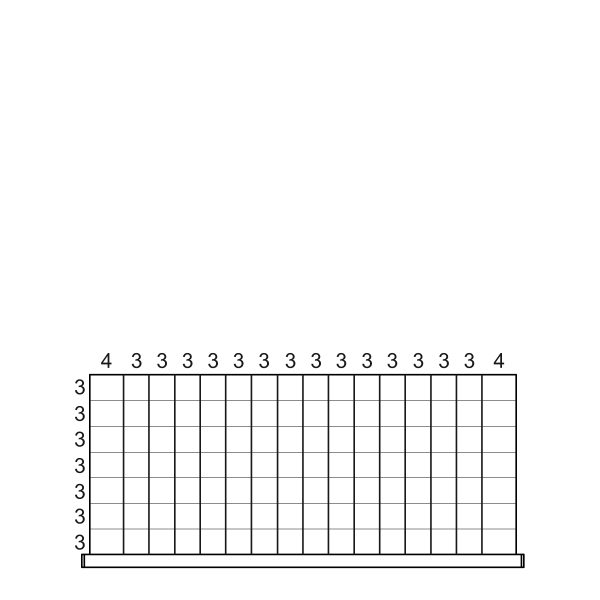 Partitions & Dividers Proposal, 112 Comp. (54"W x 24"D x 10"H)