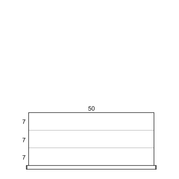 Partitions & Dividers Proposal, (54"W x 24"D x 4"H)