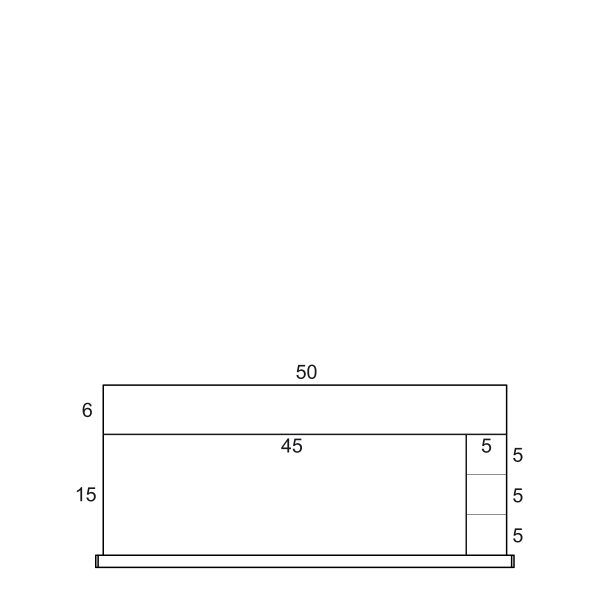 Partitions & Dividers Proposal, 4 Comp. (54"W x 24"D x 4"H)