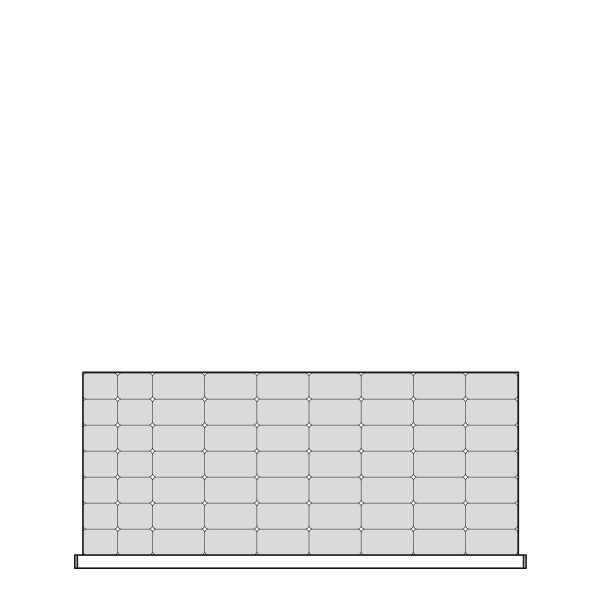 Plastic Bins Proposal, 63 bins (54"W x 24"D x 4"H)