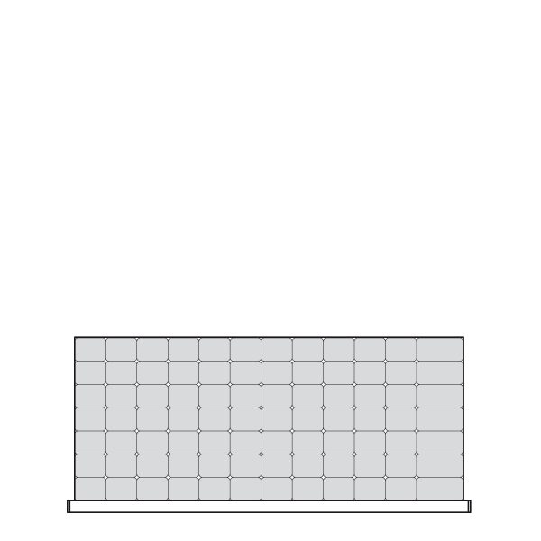 Plastic Bins Proposal, 84 bins (54"W x 24"D x 4"H)