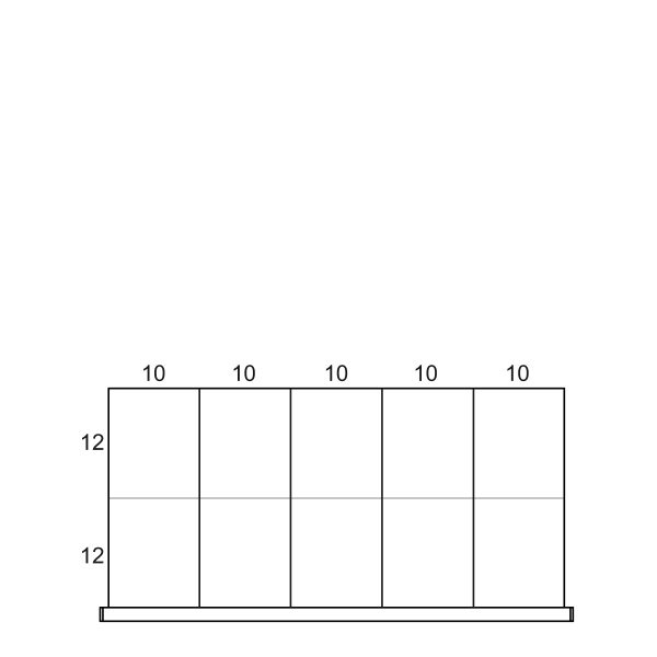 Partitions & Dividers Proposal, 10 Comp. (54"W x 27"D x 14"H)