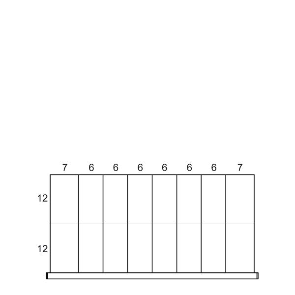 Partitions & Dividers Proposal, 16 Comp. (54"W x 27"D x 10"H)