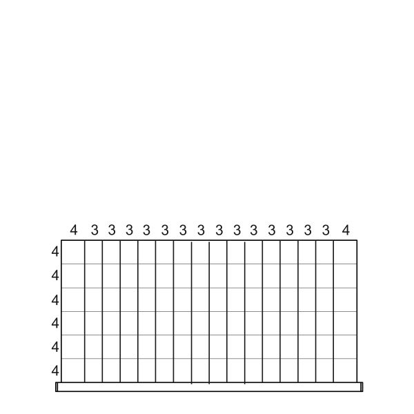 Partitions & Dividers Proposal, 96 Comp. (54"W x 27"D x 8"H)