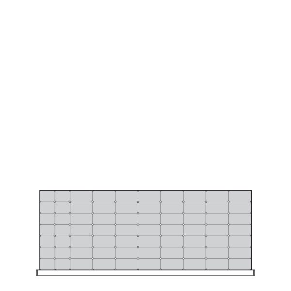 Plastic Bins Proposal, 70 bins (60"W x 24"D x 4"H)