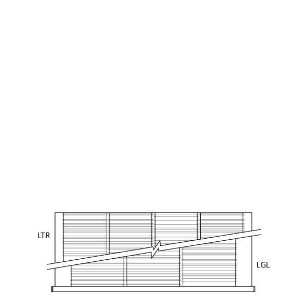 Folder Hanging Bars for Drawer (60"W x 24"D x 12"H)