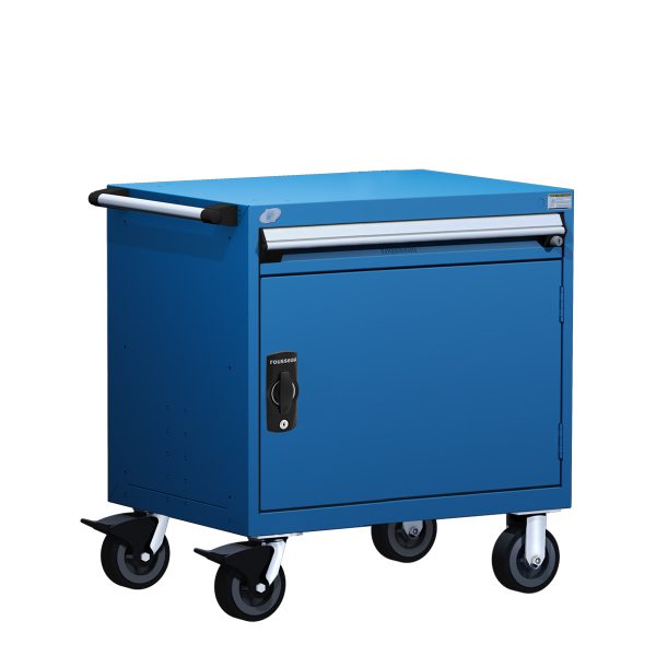 Heavy-Duty Mobile Cabinet (30"W x 27"D x 35 1/2"H), Cabinet with Bottom Shelf, 1 Drawer w/o Partitions