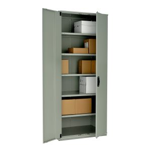 7-Shelf Closed Shelving Unit With Solid Doors