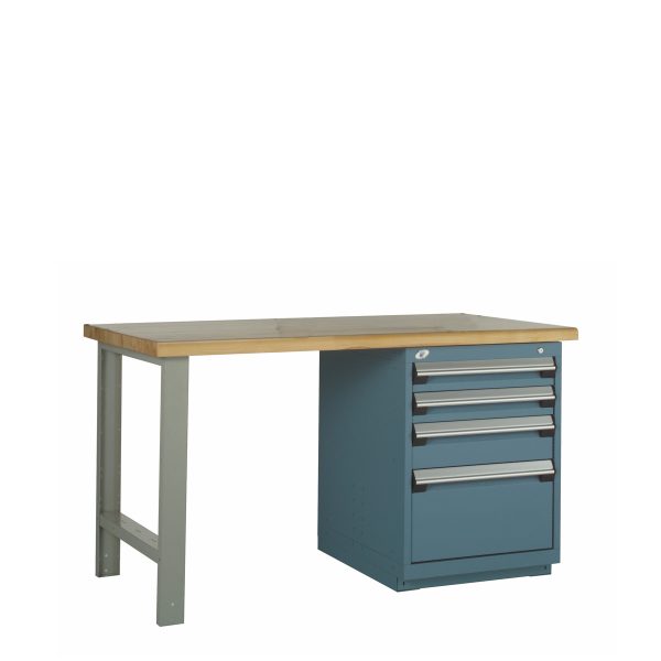 Workstation with Laminated Wood Top